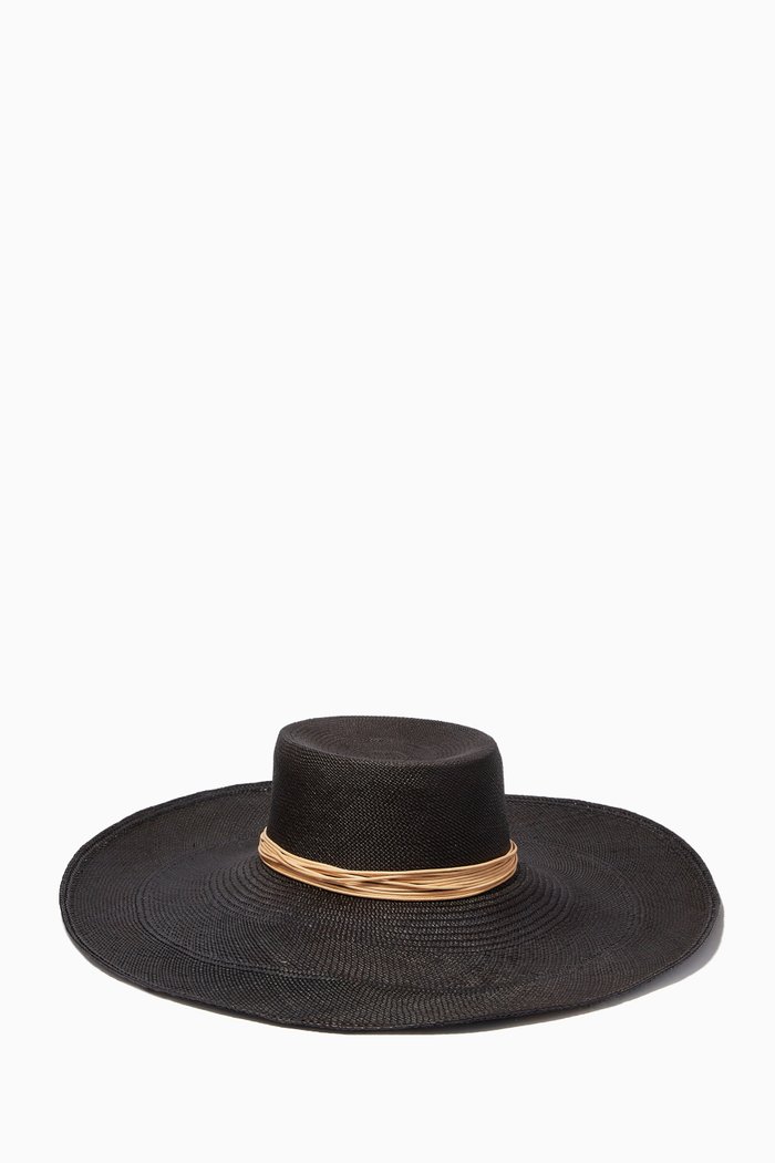 

Kauai Sun Hat in Toquilla Straw, Black