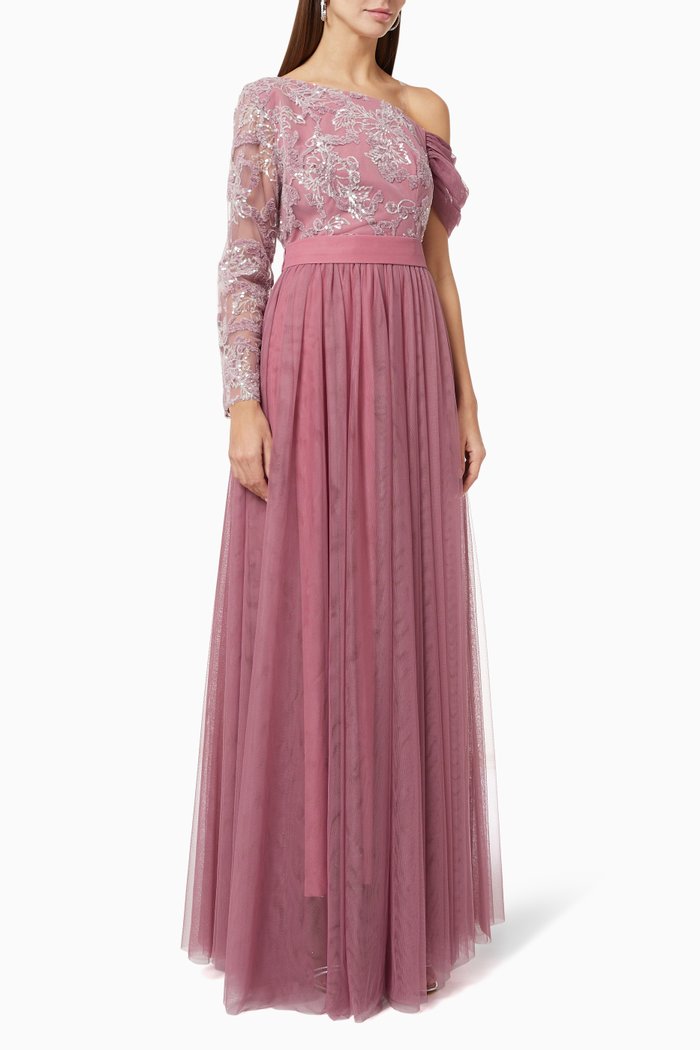 

Sequin Embellished Dress, Burgundy