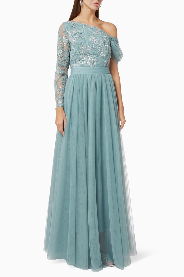 

Sequin Embellished Dress, Green