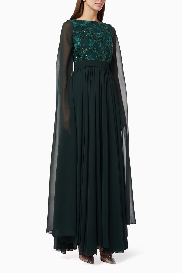

Sequin Embellished Dress, Green