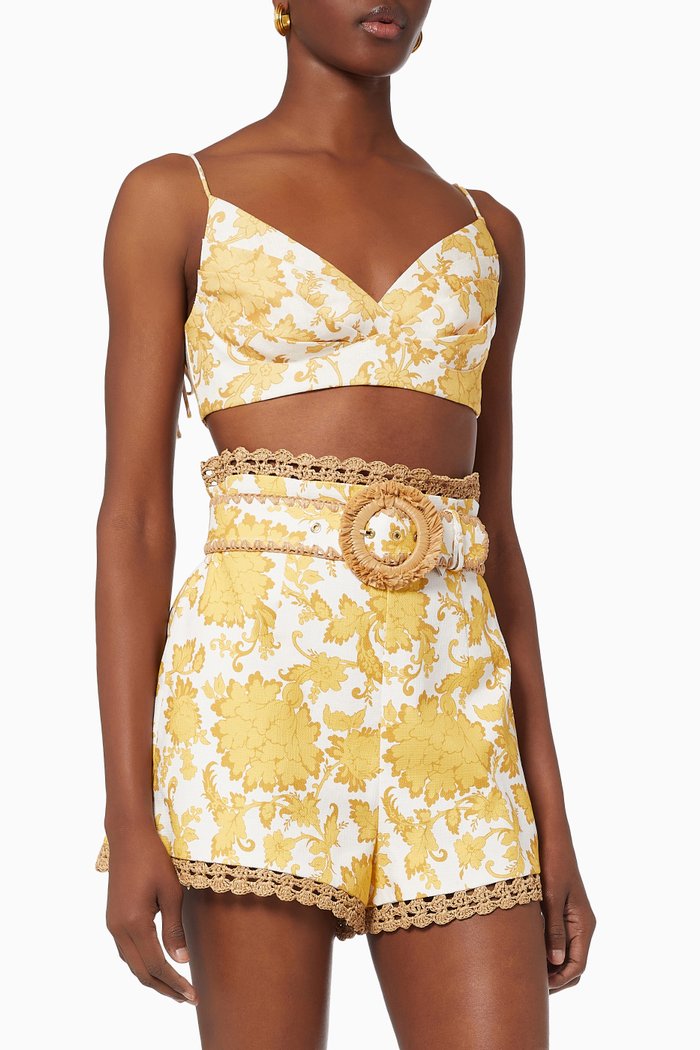 

Postcard Bustier in Linen, Yellow