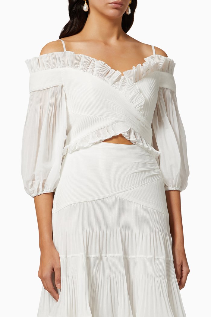 

Postcard Pleated Fan Bodice, Neutral