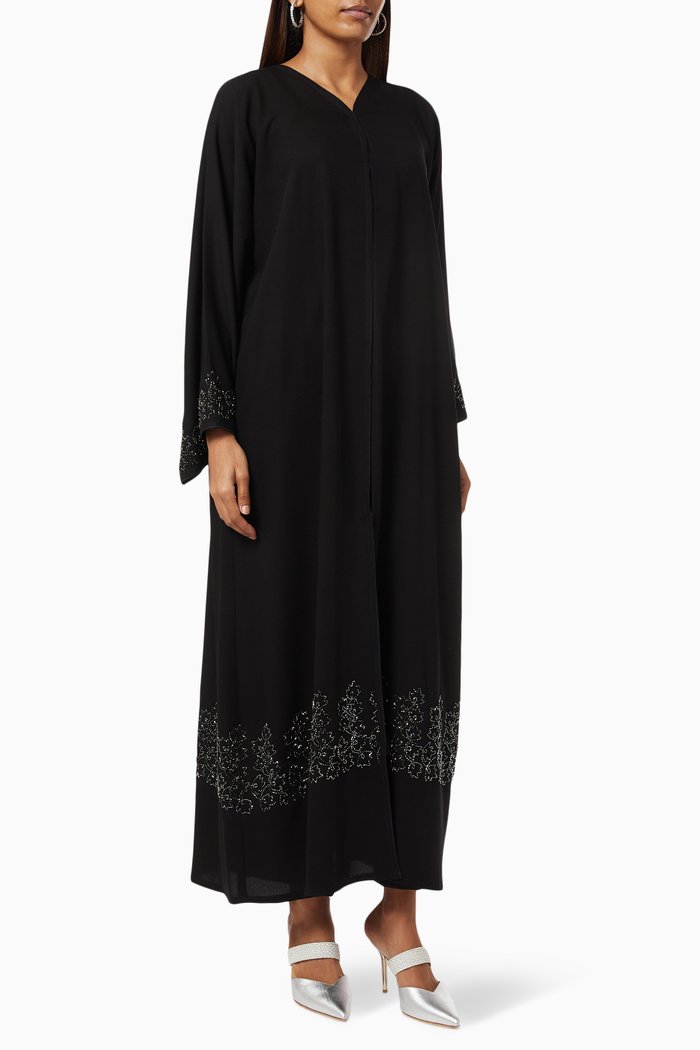

Beaded Embellished Abaya, Black