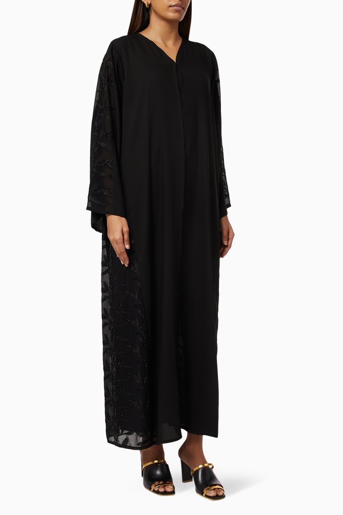 

Beaded Embellished Abaya, Black