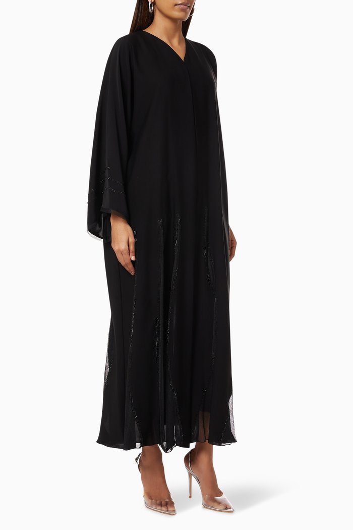 

Beaded Embellished Abaya, Black