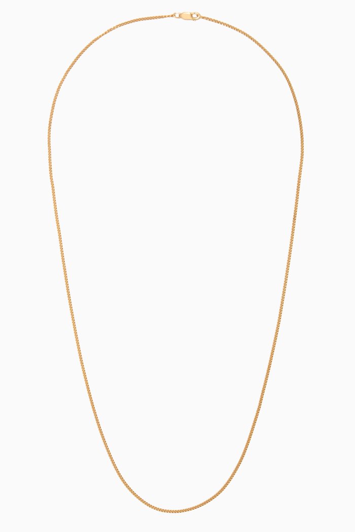 Cuban Chain Necklace in 14kt Gold Vermeil, 1.3mm
