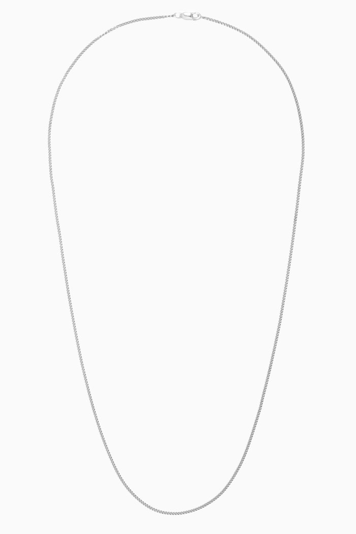 

Cuban Chain Necklace in Sterling Silver, 1.3mm