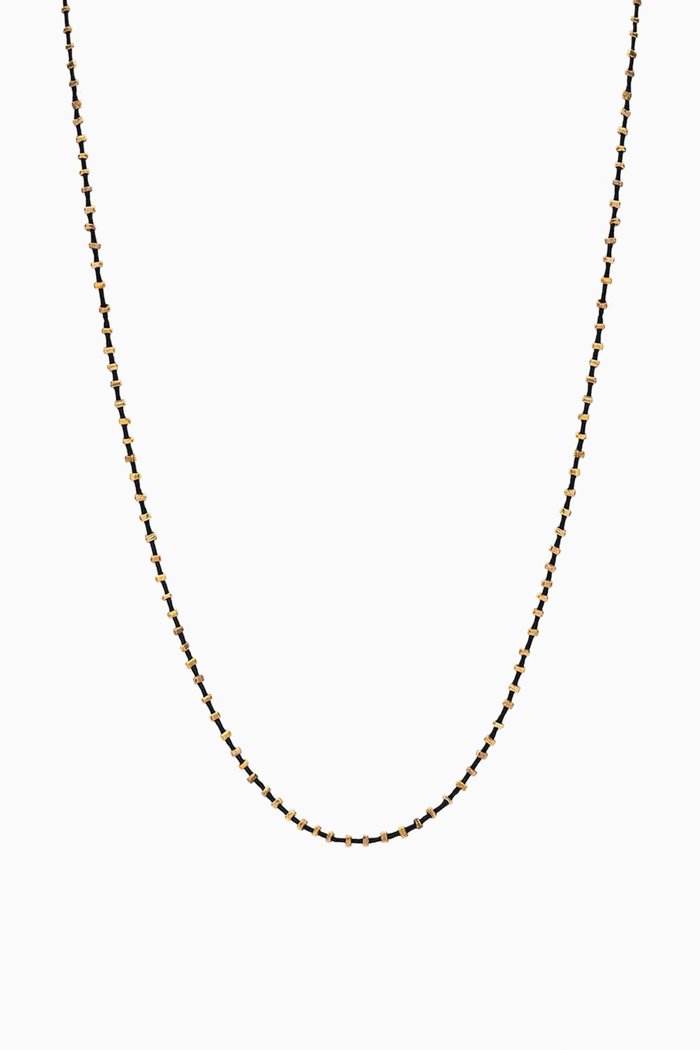 

Ita Necklace in 14kt Gold Plated Brass, Black