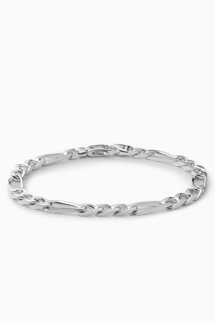 

Figaro Chain Bracelet in Sterling Silver, 5mm