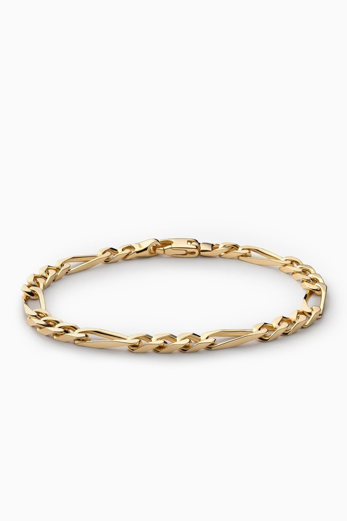 

Figaro Chain Bracelet in 14kt Gold Vermeil, 5mm