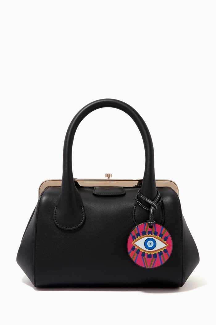 

Eye Badge Clip-on in Leather, Black