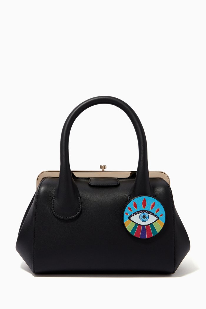 

Eye Charm in Leather, Black