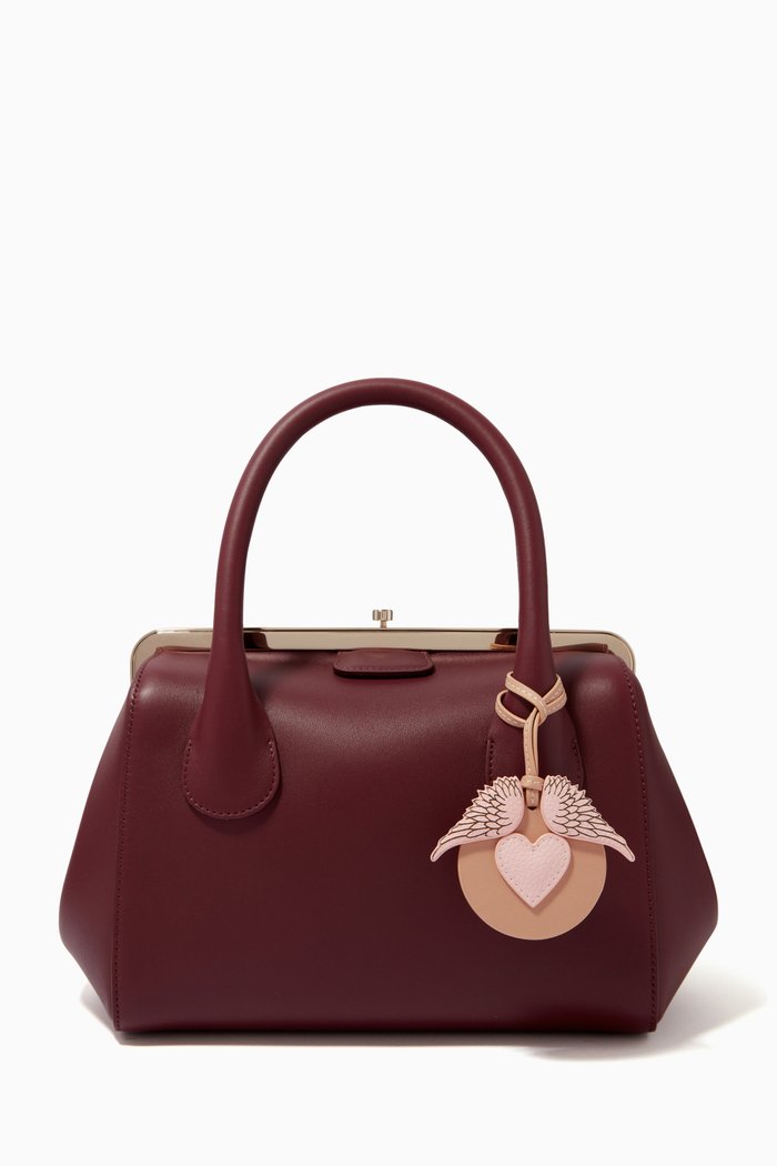 

Winged Heart Charm in Leather, Neutral