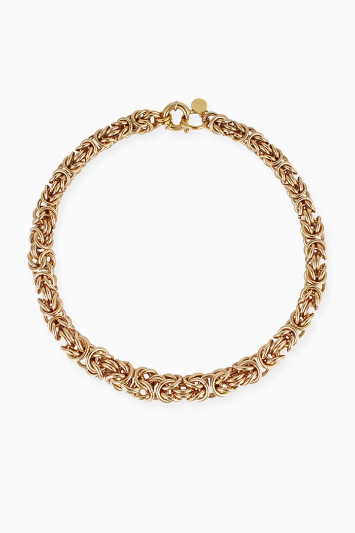 

Claude Rings Link Chain Necklace in 24kt Gold Plating