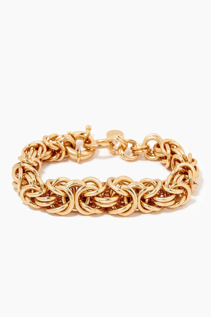 

Claude Rings Link Chain Bracelet in 24kt Gold Plating