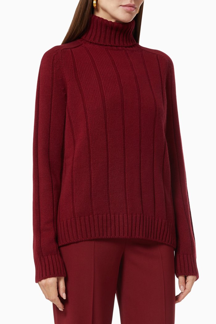 Duca D'Aosta Turtleneck in Cashmere, Red