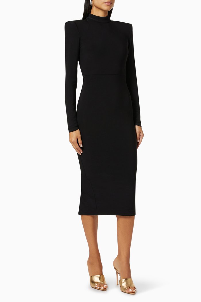

Zero Midi Dress in Jersey, Black