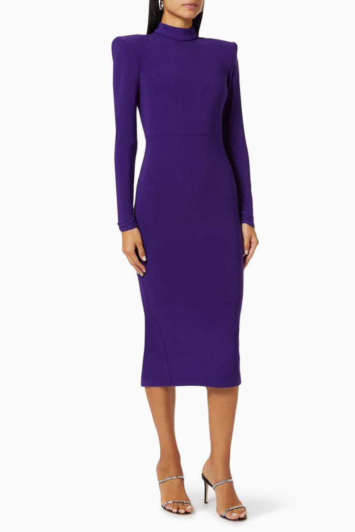 Zero Midi Dress in Jersey, Purple