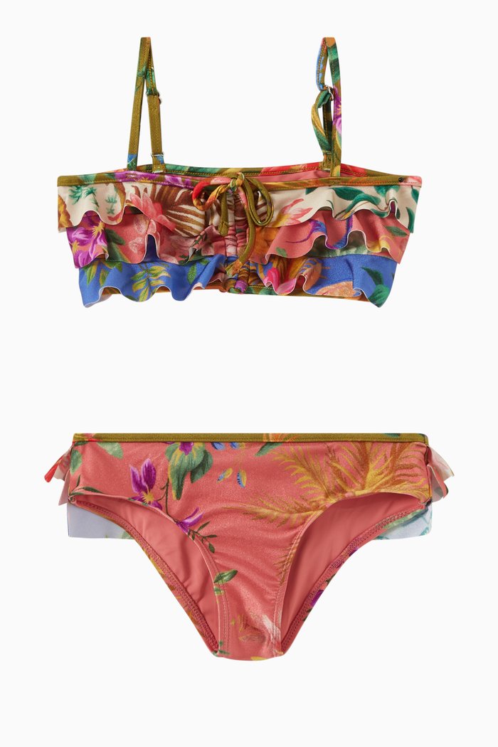 

Tropicana Spliced Frill Bikini, Multicolour