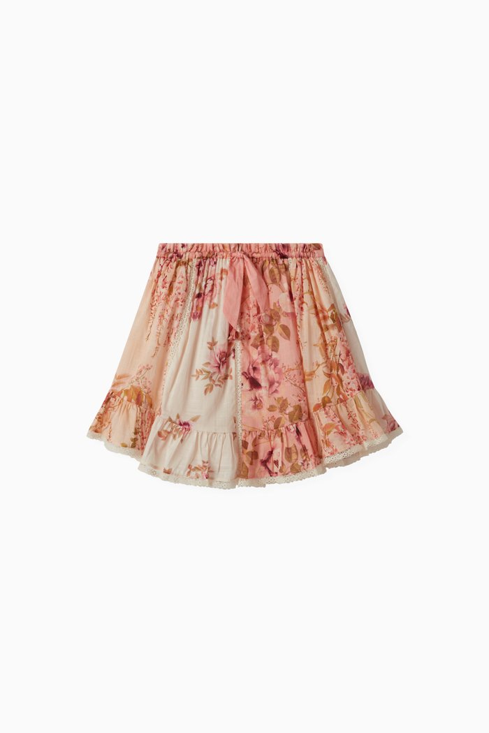 

Rosa Spliced Skirt in Cotton, Multicolour