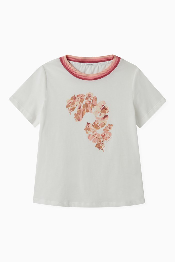 

Rosa Rib T-shirt in Jersey, White