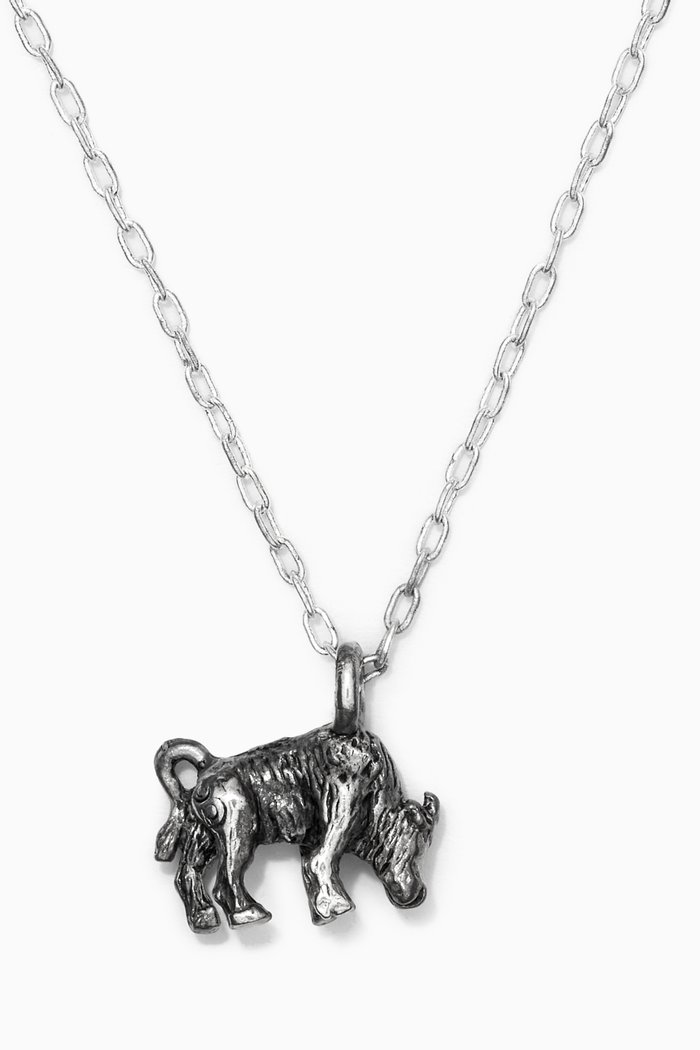 

Taurus Zodiac Pendant with Chain Necklace in Silver Plating