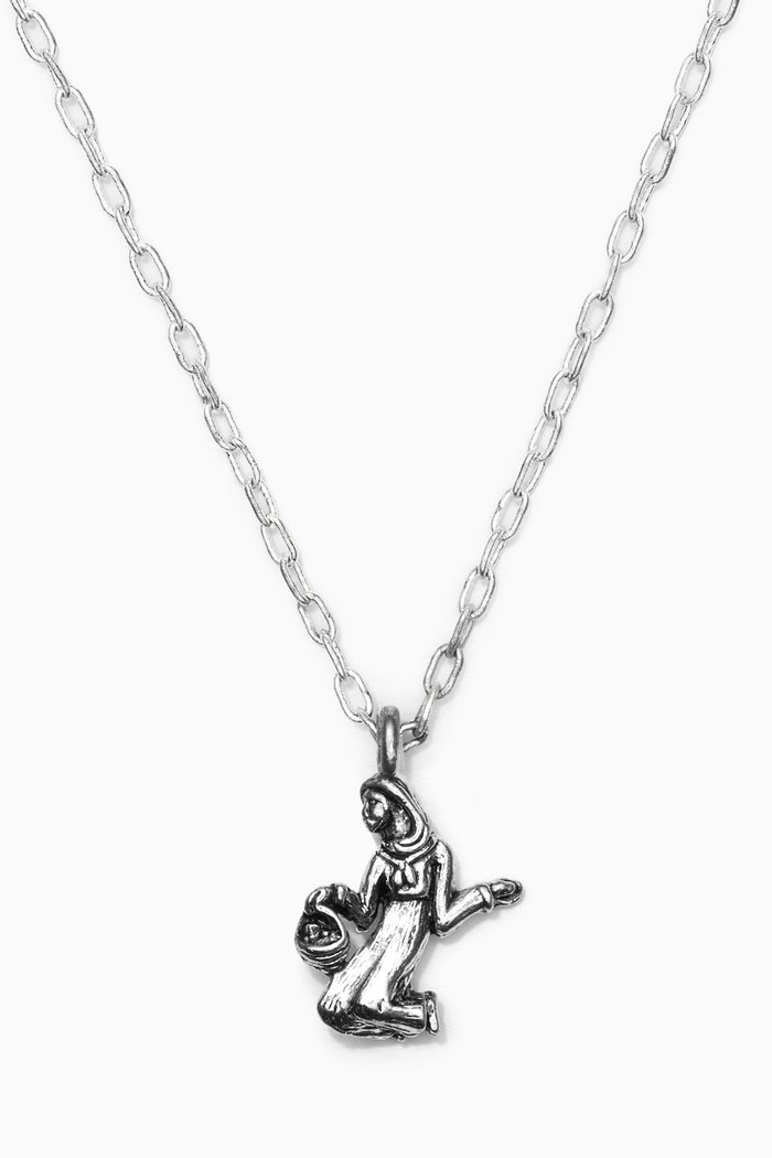 

Virgo Zodiac Pendant with Chain Necklace in Silver Plating