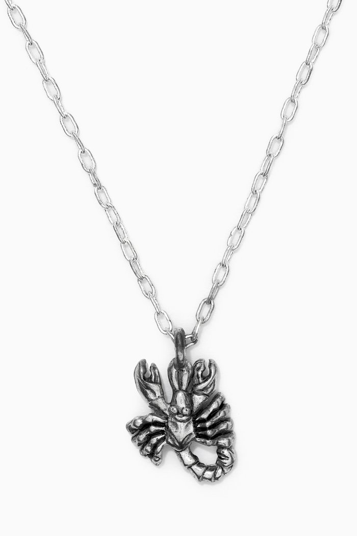 

Scorpio Zodiac Pendant with Chain Necklace in Silver Plating