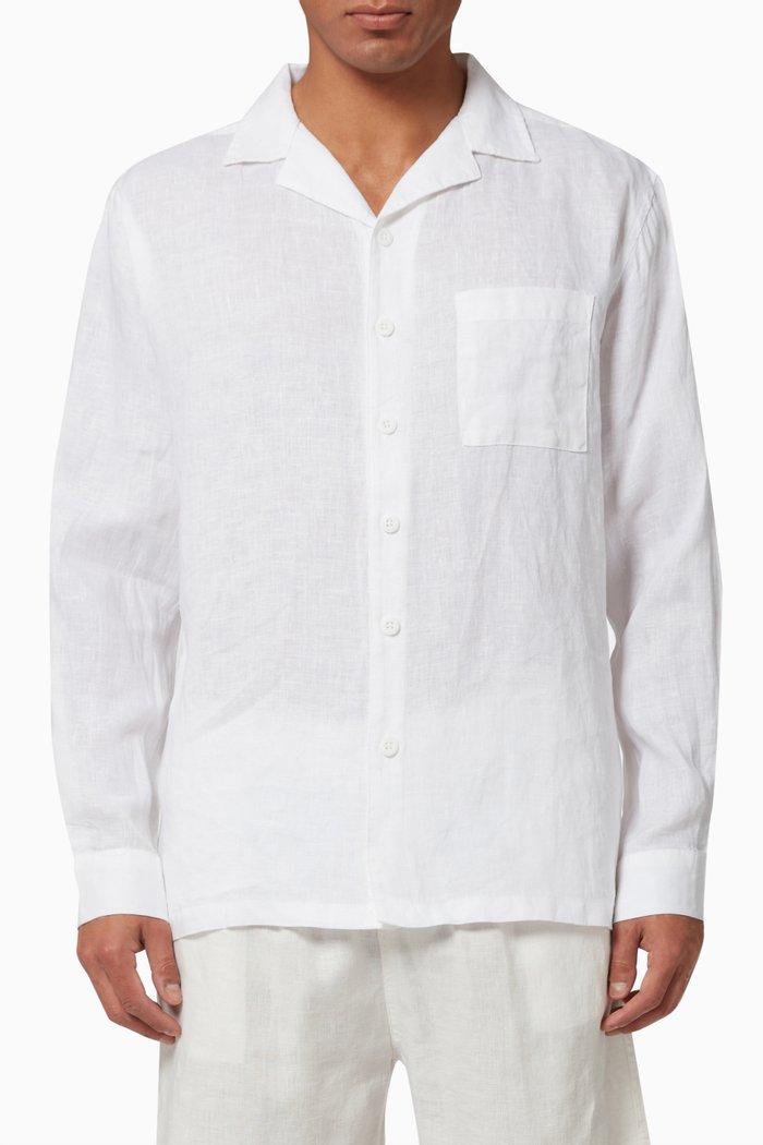 

Home Overshirt in Linen, White