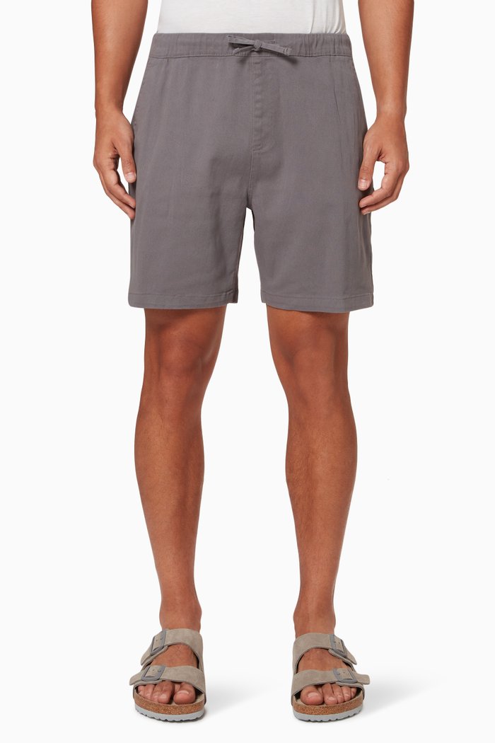 

Pull On Shorts in Cotton Stretch, Grey