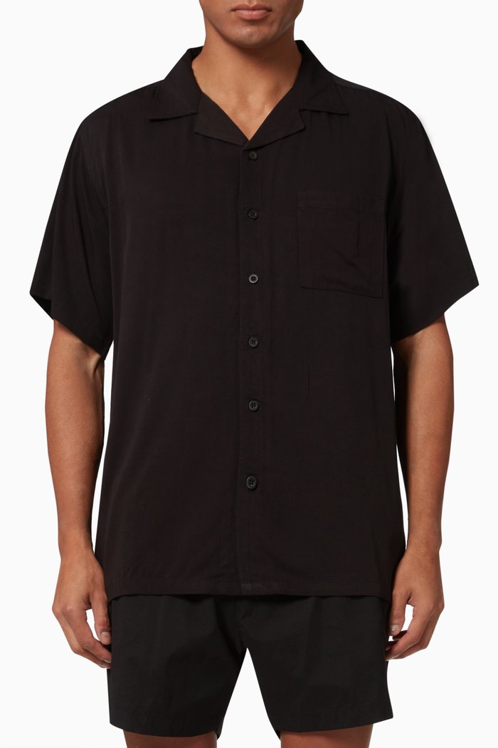 

Vacation Shirt in Viscose, Black