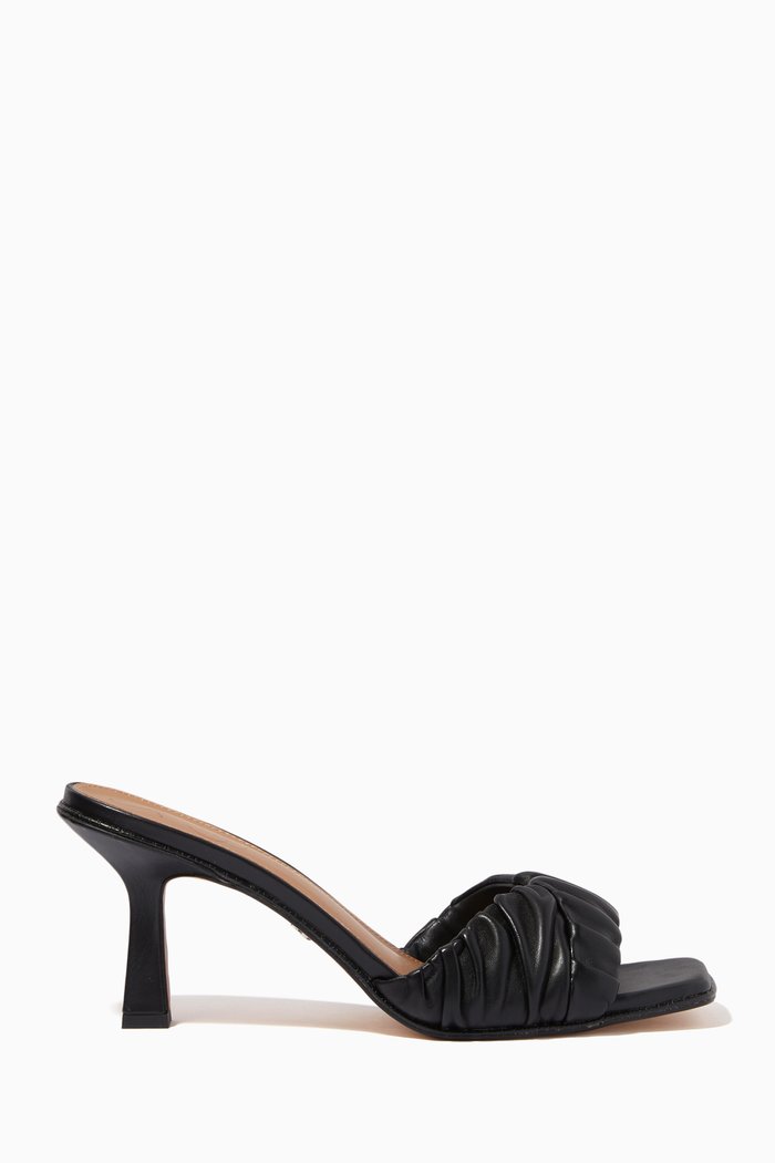 

Kittie Mules in Leather, Black