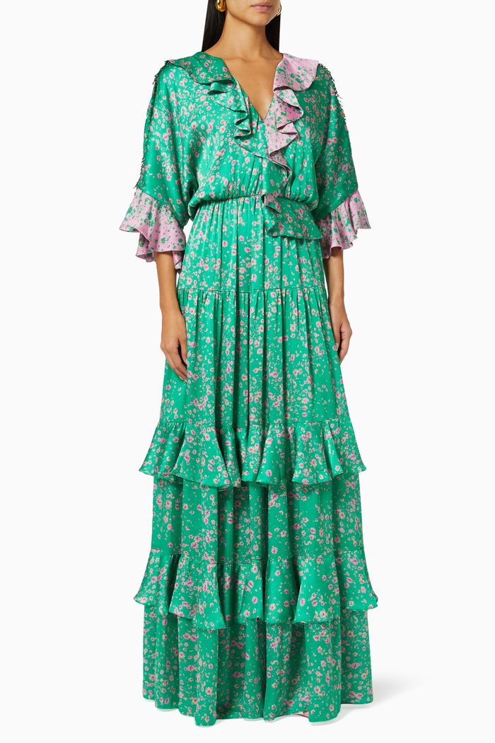 

Cruise Breakout Maxi Dress in Crêpe, Green