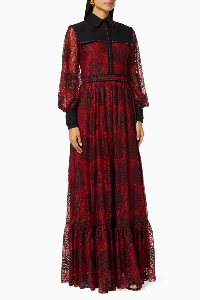 

Maxi Dress in Lace, Red