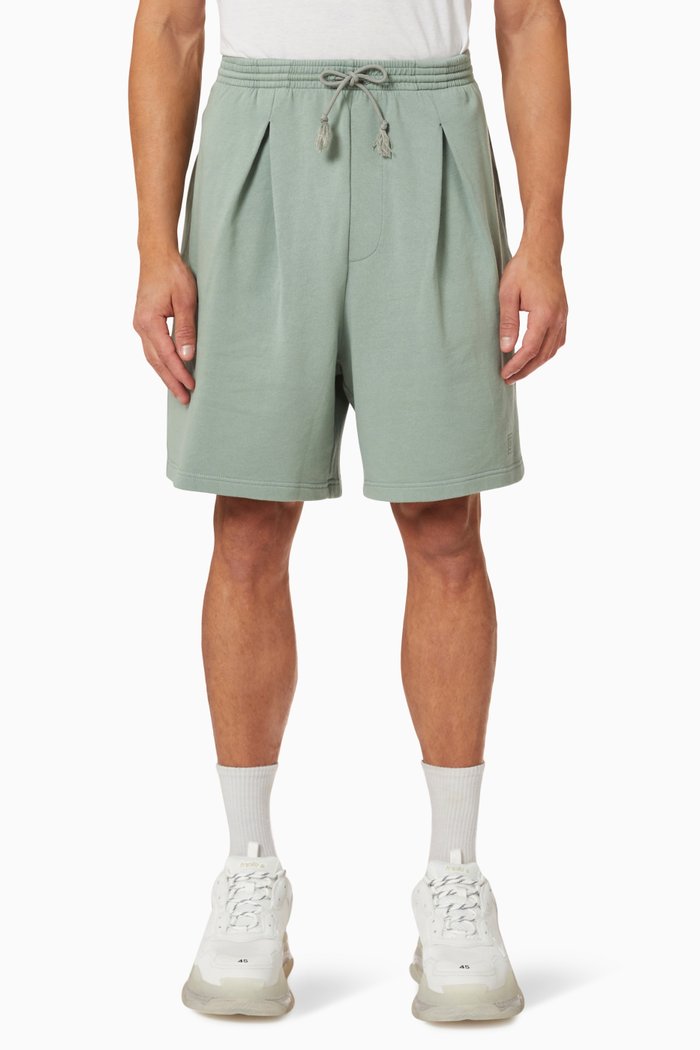 

Harshu Pleated Shorts in Cotton, Green