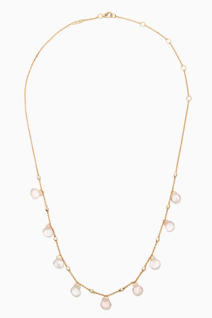 

Multi Stone Necklace with Diamonds in 18kt Yellow Gold