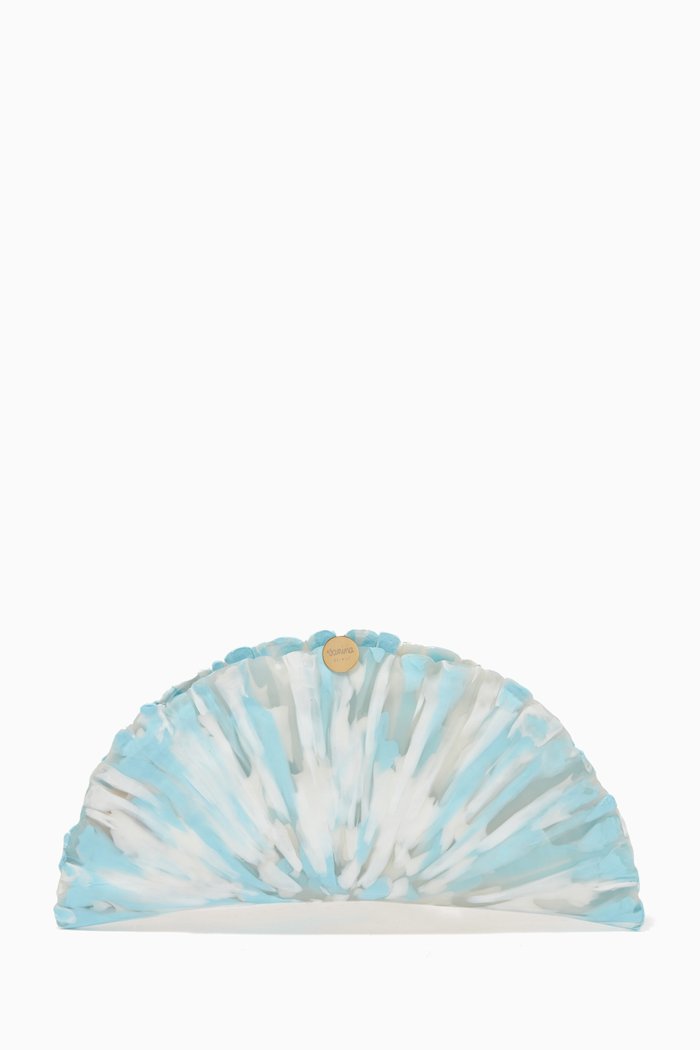 

Le Crepuscule Clutch in Upcycled Plastic, Blue