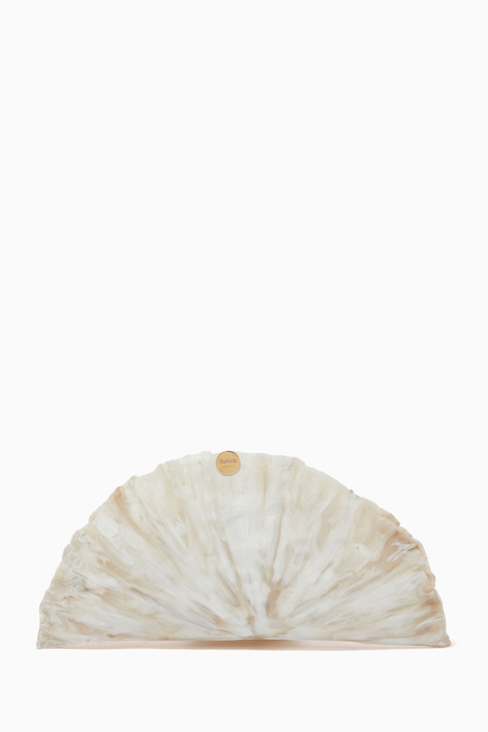 

Le Crepuscule Clutch in Upcycled Plastic, White