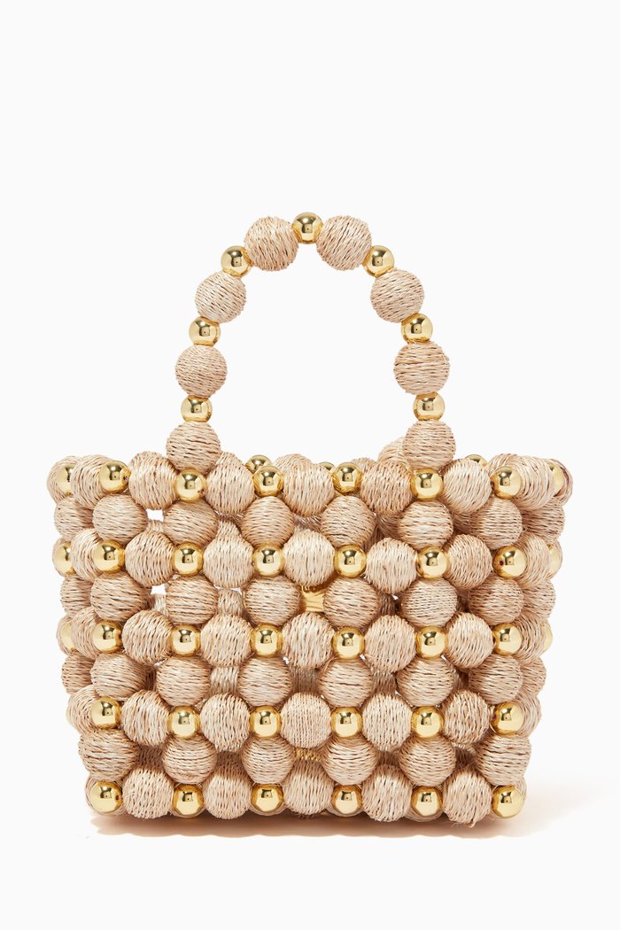 

Le Simi Bag in Straw Beads, Neutral