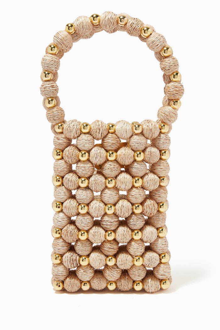 

Le Sicilia Bag in Straw Beads, Neutral
