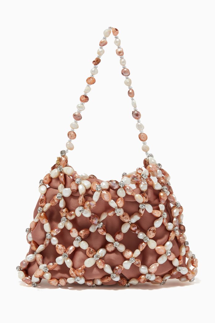 

Le Galilée Bag in Shell Beads & Swarovski Crystals, Neutral