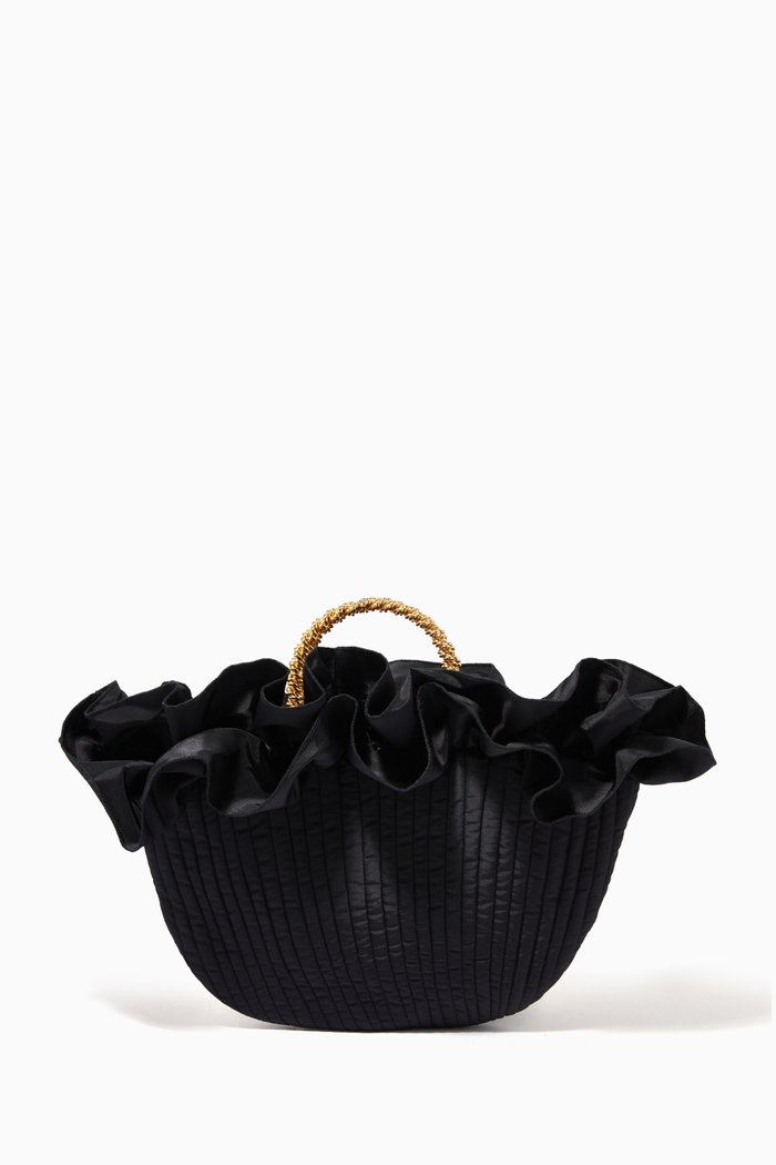 

Les Vagues Bag in Taffeta, Black