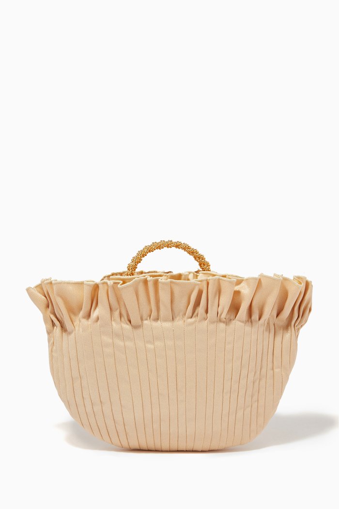 Les Vagues Bag in Taffeta, Gold