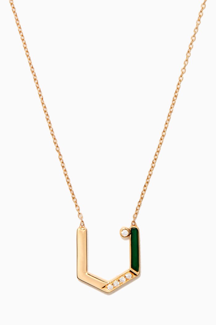 

28 Initial Diamond Necklace in 18kt Yellow Gold