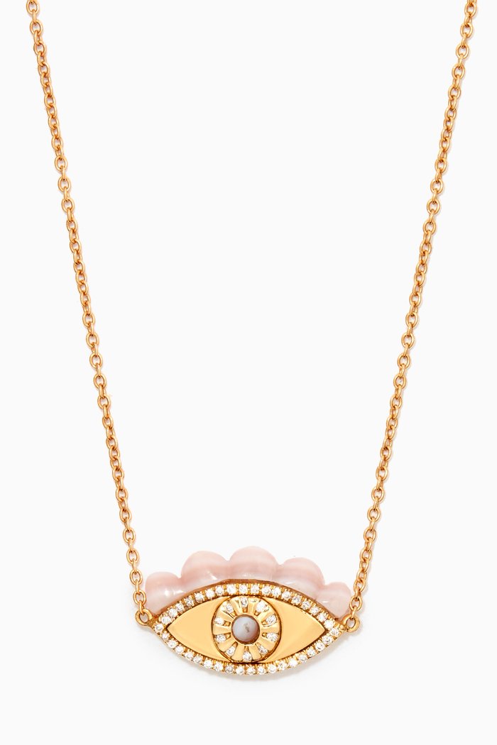 

My Eyes Pavé Diamond Necklace in 18kt Yellow Gold