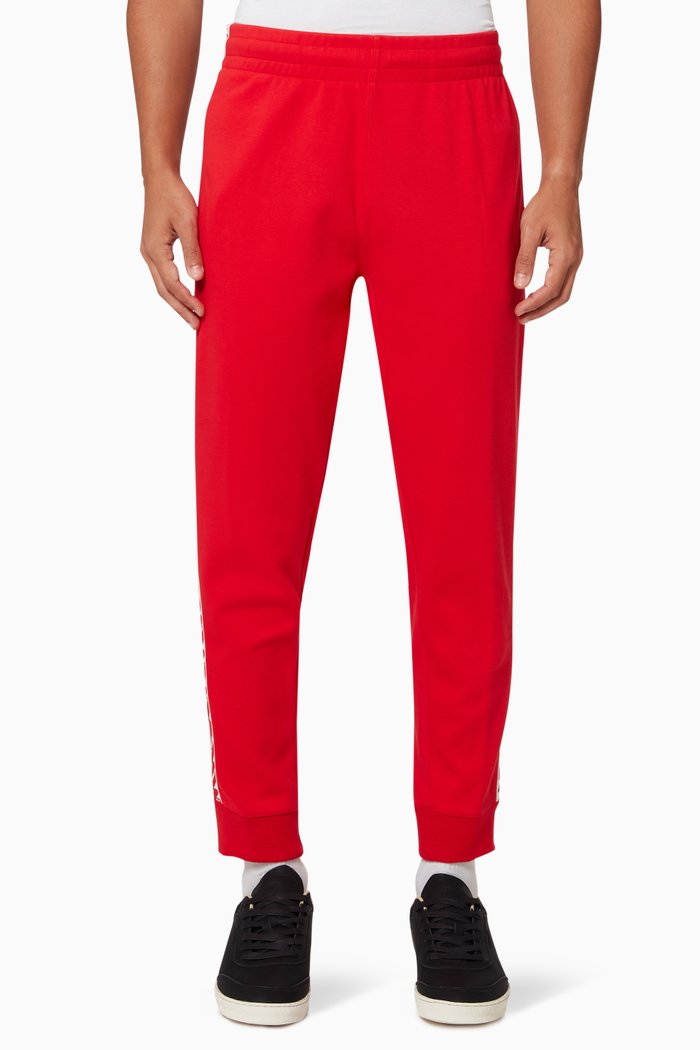 

Code Tape Trackpants in Cotton Fleece, Red