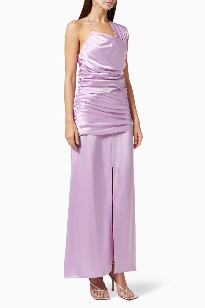 

Walter Dress in Satin, Purple