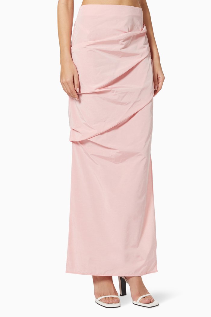 

Remmy Skirt in Repurposed Stretch Fabric, Pink