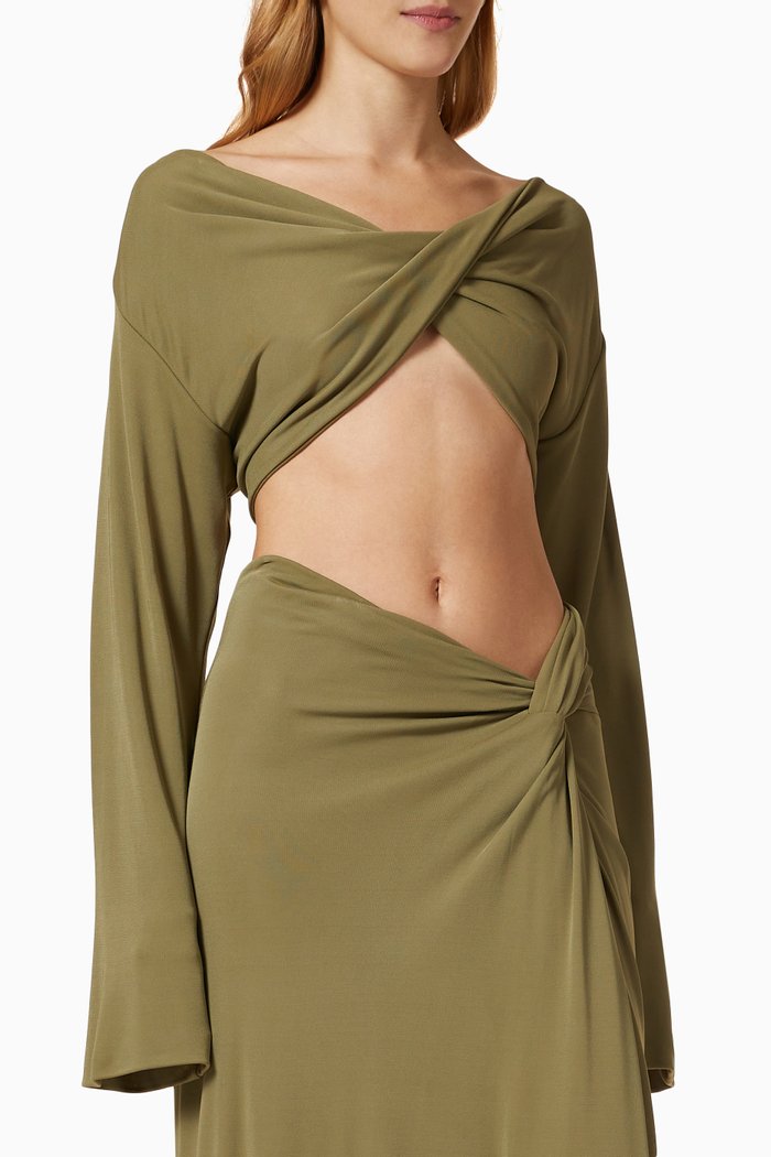 

Ella Top in Rayon, Green