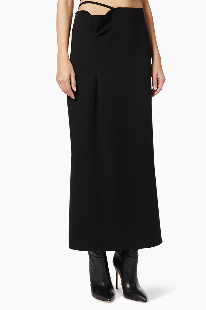 

Franca Skirt in Bonded Fabric, Black